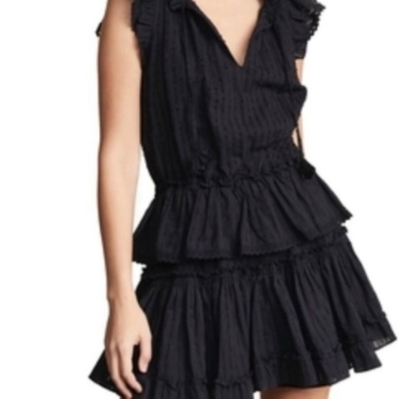 Misa Los Angeles Dresses & Skirts - MISA Los Angeles Lilian Black Ruffle Mini Dress